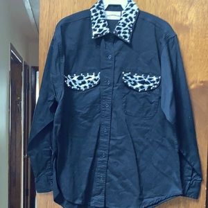 Black denim button down Brand new Never worn!!